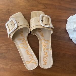 Sam Edelman Deacon Raffia Slide Sandals